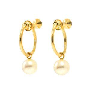 MIKIMOTO Akoya Pearl 7.2mm Earrings 18K Yellow Gold 750 90271119
